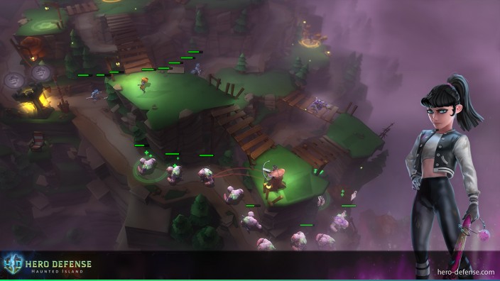 Hero Defense : Haunted Island İndir ekran görüntüsü 1
