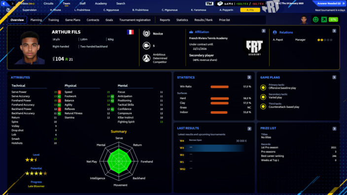 Tennis Manager 2023 İndir ekran görüntüsü 1