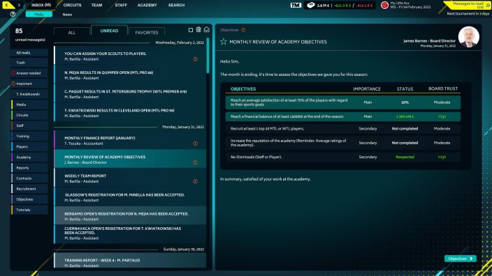 Tennis Manager 2022 İndir ekran görüntüsü 3