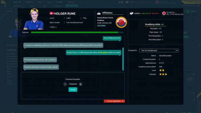 Tennis Manager 2022 İndir ekran görüntüsü 1