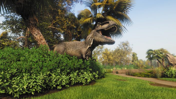 Lawn Mowing Simulator – Dino Safari İndir ekran görüntüsü 1