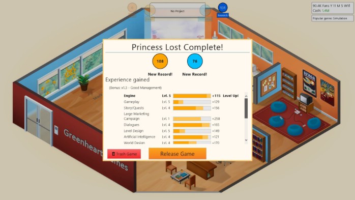 Game Dev Tycoon İndir ekran görüntüsü 6