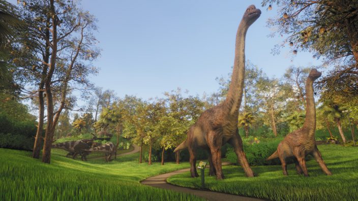 Lawn Mowing Simulator – Dino Safari İndir ekran görüntüsü 4