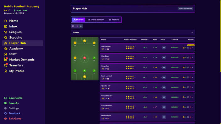 Football Academy Manager İndir ekran görüntüsü 3