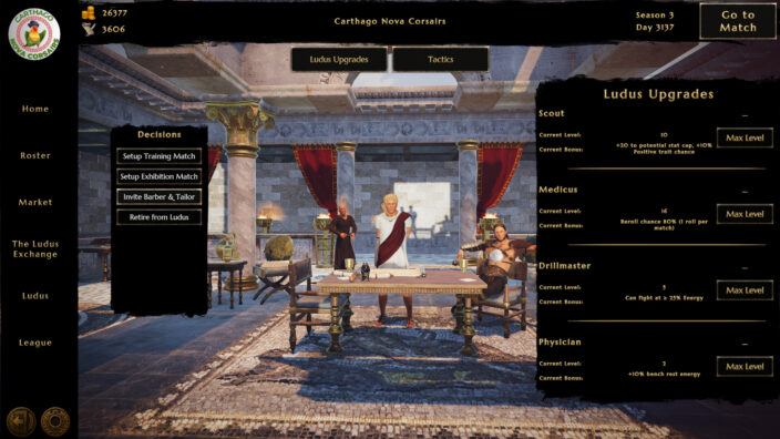Ludus Magnatus Gladiator Manager Simulator İndir ekran görüntüsü 4