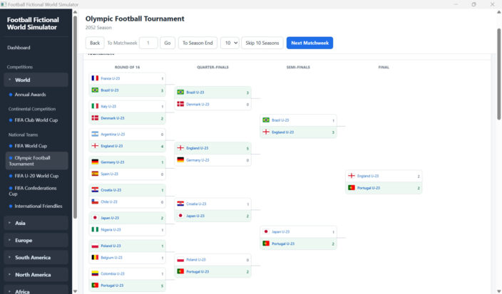 Football Fictional World Simulator İndir ekran görüntüsü 2